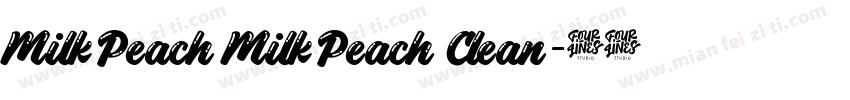 Milk Peach Milk Peach Clean字体转换